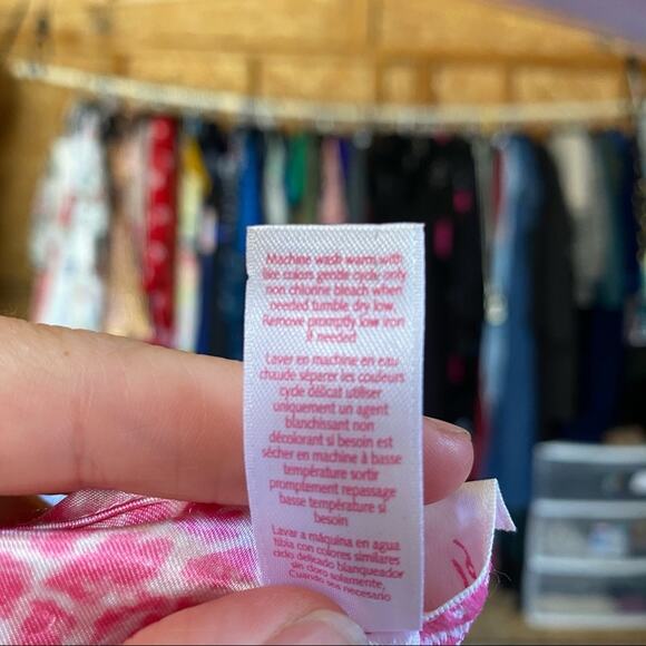 Oscar de la Renta Pink Leopard Ruffled Robe Small - Picture 5 of 6